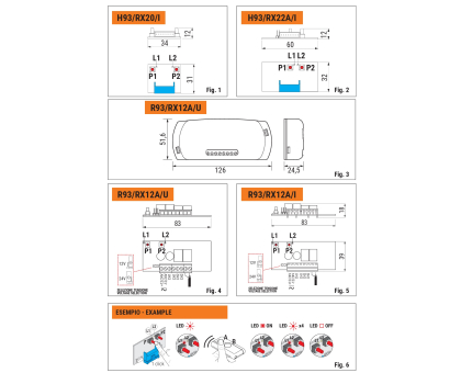 Приемник встраиваемый 2-канальный Roger Technology H93/RX20A/I (50 пультов)