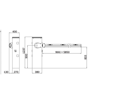 Шлагбаум Roger Technology BIONIK 6 сверхинтенсивный