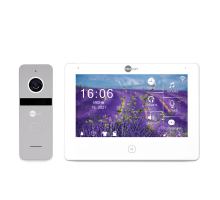 Комплект видеодомофона NeoKIT HD Pro WF Silver: видеодомофон 7" с Wi-Fi с детектором движения и 2 Мп видеопанель