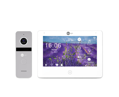 Комплект видеодомофона NeoKIT HD Pro WF Silver: видеодомофон 7" с Wi-Fi с детектором движения и 2 Мп видеопанель Комплект видеодомофона NeoKIT HD Pro WF Silver: видеодомофон 7" с Wi-Fi с детектором движения и 2 Мп видеопанель