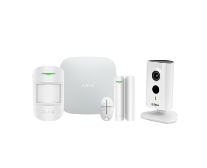 Комплект сигнализации Ajax StarterKit white + IP-видеокамера IPC-C15P