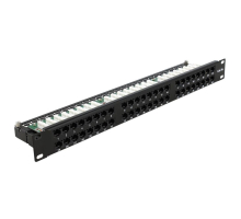 Патч-панель Hypernet 48 портів UTP кат.5е 19" PP-KUTP48-1U з утримувачем кабелю