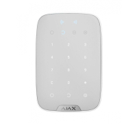 Беспроводная сенсорная клавиатура Ajax Keypad Plus white со считывателем карт Pass и брелоков Tag