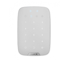 Беспроводная сенсорная клавиатура Ajax Keypad Plus white со считывателем карт Pass и брелоков Tag