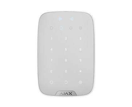 Беспроводная сенсорная клавиатура Ajax Keypad Plus white со считывателем карт Pass и брелоков Tag Беспроводная сенсорная клавиатура Ajax Keypad Plus white со считывателем карт Pass и брелоков Tag