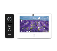 Комплект видеодомофона NeoKIT HD Pro WF Black: видеодомофон 7" с Wi-Fi с детектором движения и 2 Мп видеопанель
