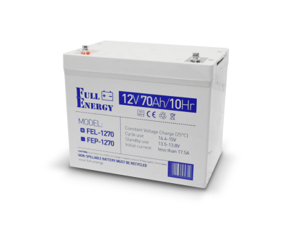 Аккумулятор гелевый 12В 70 Ач для ИБП Full Energy FEL-1270