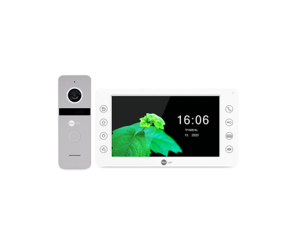 Комплект видеодомофона KAPPA HD / Solo FHD Silver: видеодомофон 7" со встроенным БУЗ и 2 Мп видеопанель Комплект видеодомофона KAPPA HD / Solo FHD Silver: видеодомофон 7" со встроенным БУЗ и 2 Мп видеопанель
