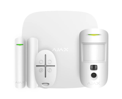 Комплект сигналізації Ajax StarterKit Cam Plus white з фотоверифікацією тривог і підтримкою LTE