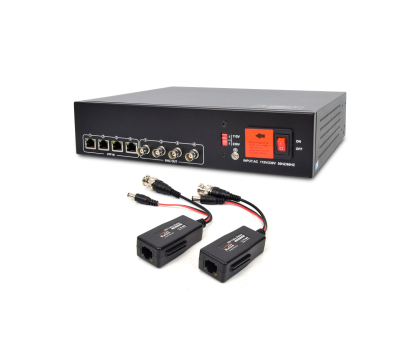 Активний 4-канальний приймач ATIS AL-1204 UHD відеосигналу і живлення через UTP