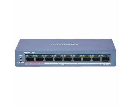 Некерований PoE комутатор Hikvision DS-3E0109P-E/M(B) з 8 портами PoE Некерований PoE комутатор Hikvision DS-3E0109P-E/M(B) з 8 портами PoE