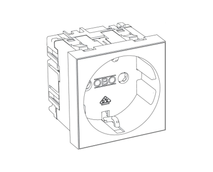 Розетка OBO Bettermann modul 45 с заземлением и шторками 250 В 16 A красная Розетка OBO Bettermann modul 45 с заземлением и шторками 250 В 16 A красная