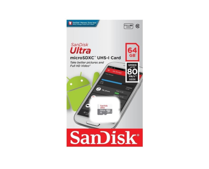 Карта памяти с адаптером SanDisk SDXC 64GB UHS-I SDSQUNR-064G-GN3MA Карта памяти с адаптером SanDisk SDXC 64GB UHS-I SDSQUNR-064G-GN3MA