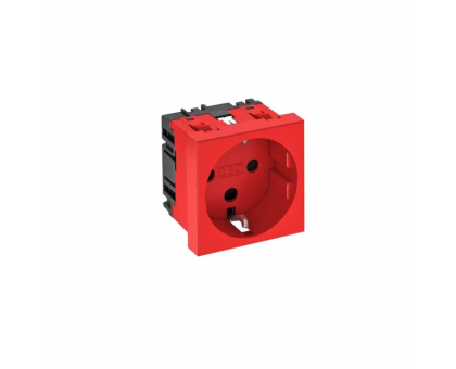 Розетка OBO Bettermann modul 45 с заземлением и шторками 250 В 16 A красная Розетка OBO Bettermann modul 45 с заземлением и шторками 250 В 16 A красная