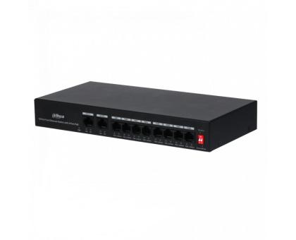 Некерований 10-портовий PoE комутатор Dahua DH-PFS3010-8ET-65 з 8 портами PoE Некерований 10-портовий PoE комутатор Dahua DH-PFS3010-8ET-65 з 8 портами PoE